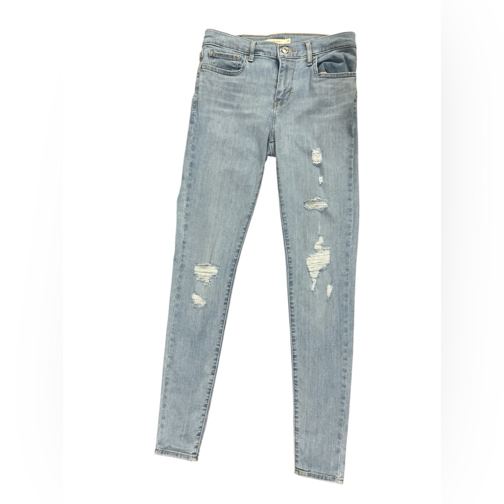 Women’s levi 710 super skinny light blue wash jeans